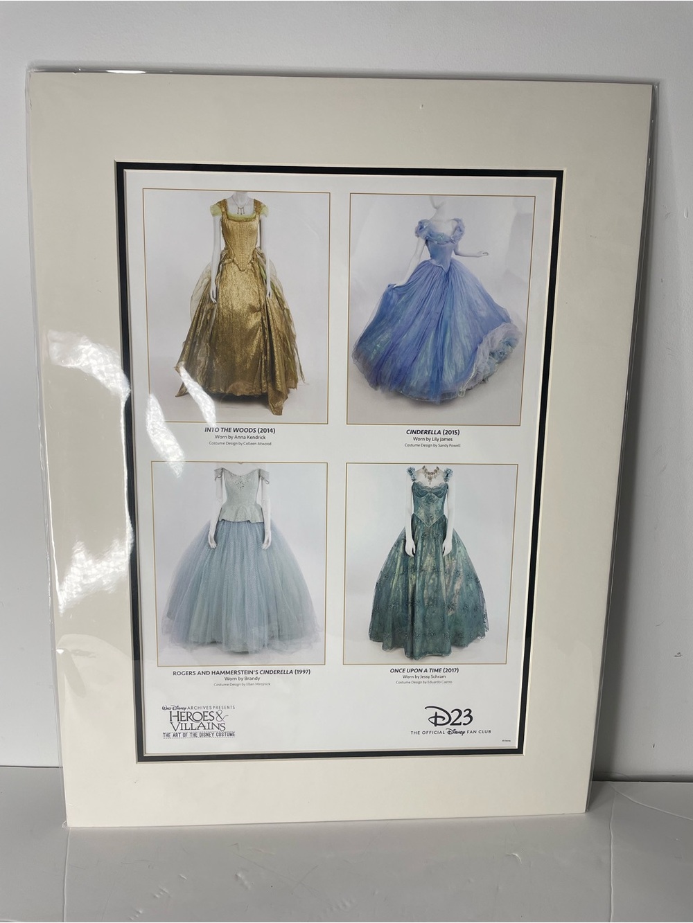 D23 Disney Archives The Art Of The Disney Costume: Cinderella Print 18”x24” NEW